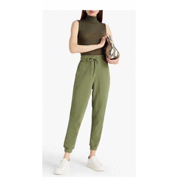 ATM Anthony Thomas Melillo Pants - ATM Paneled Cotton Track Pants in Green.